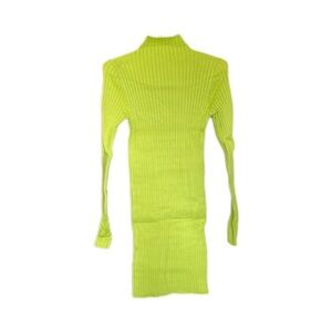 Forever 21 Ribbed Bodycon Lime Green Sweater Dress Women’s Size Small NWT